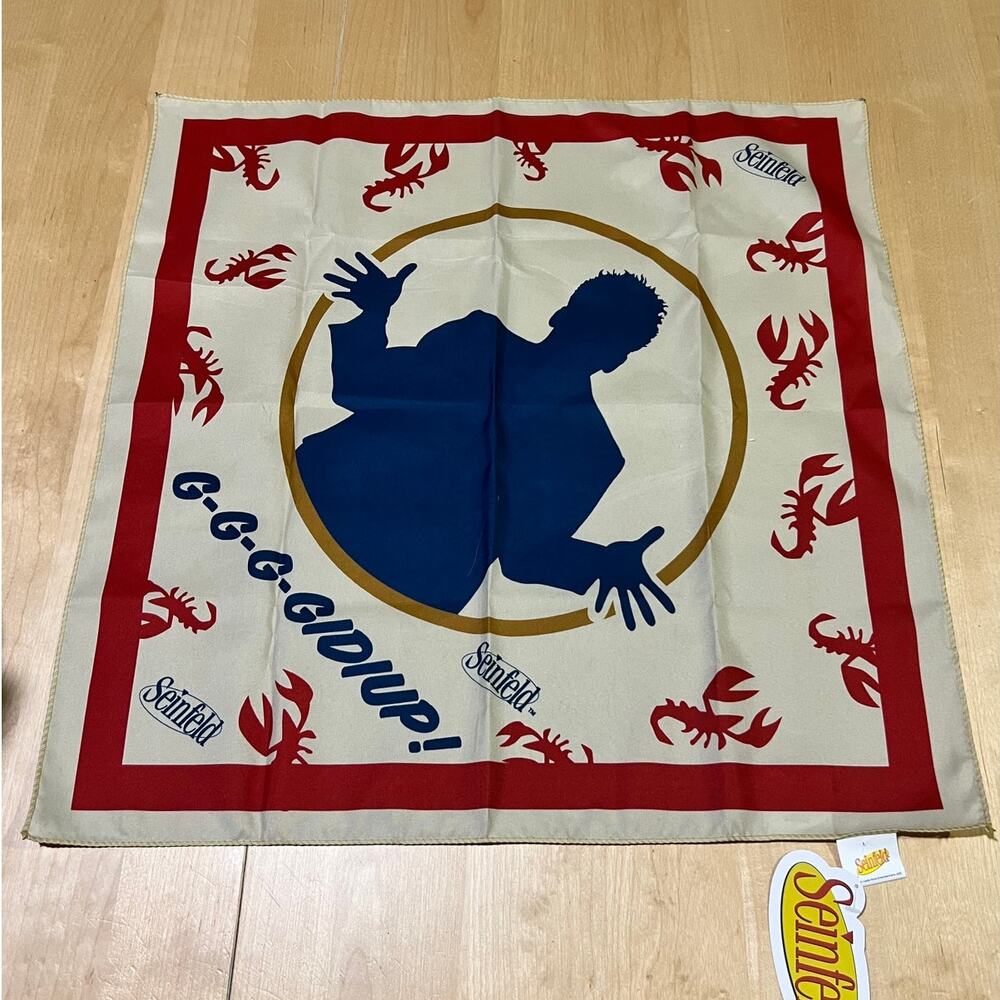 NWT Culturefly Seinfeld Kramer Lobster Square Bib Bandana